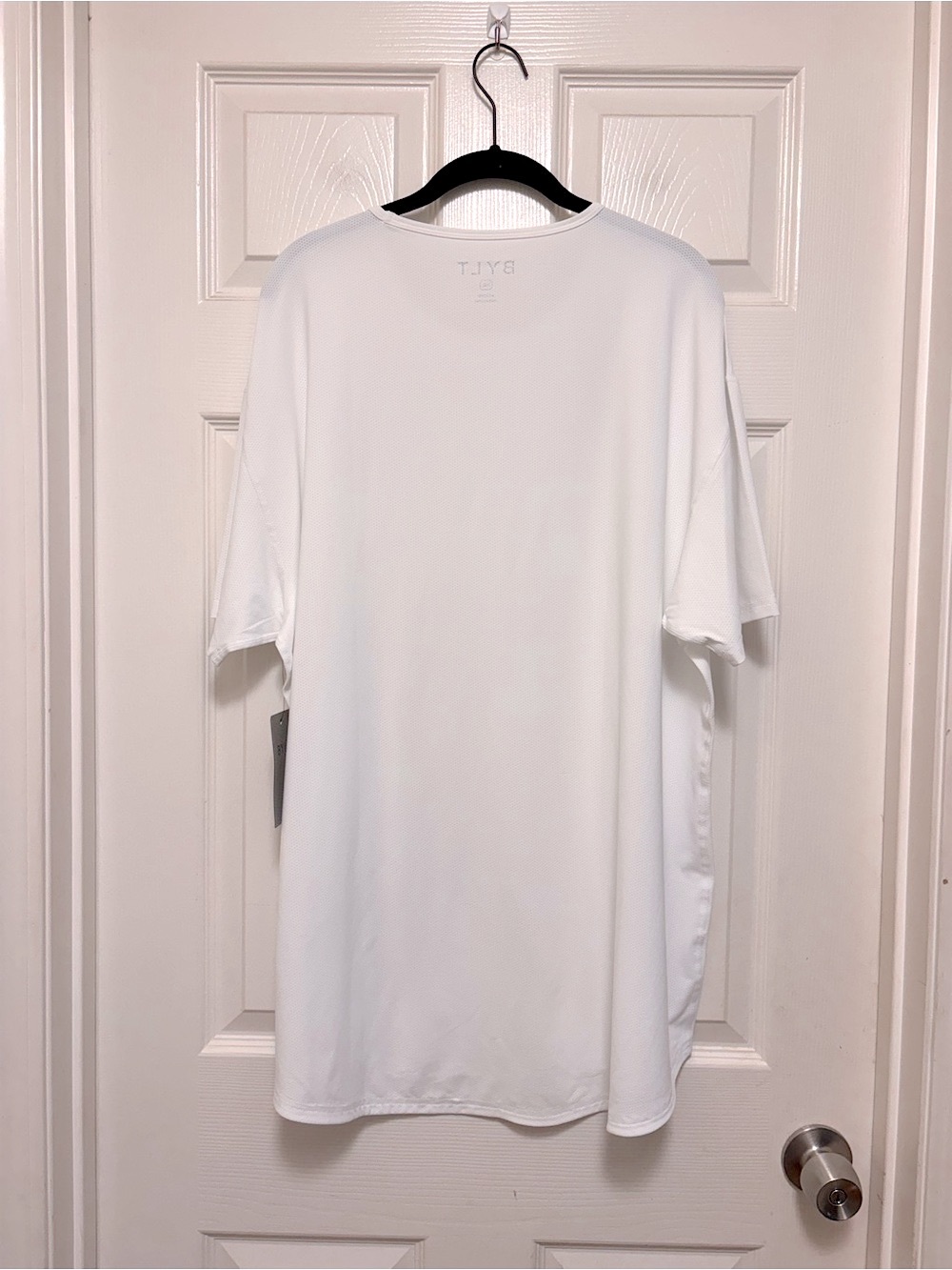 NWT BYLT Pulse Short Sleeve Drop Cut in White - Picture 10 of 12
